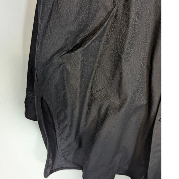 Lululemon Lab Jacquard Relaxed Fit Shirt Black Animal Print Longline Size 14 - Picture 8 of 9